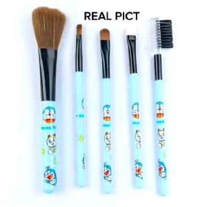 Kuas Make Up Motif Karakter 4 Warna 5in1 / Kuas Wajah / Set Make Up ( A16 )