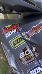 BOM X SET STICKER FOR MOTORCYCLE PRINTED LAMINATED WATERPROOF