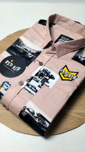 kemeja printing pria lengan pendek kemeja motif pria kekinian kemeja casual pria lengan pendek