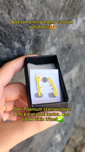 anting nama titanium anti karat anak dewasa anting nama tusuk anting titanium anting nama murah