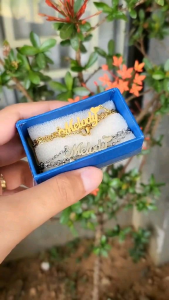 kalung nama titanium anti karat anak dewasa kalungnama aksesoris wanita necklace titanium aksesoris fashion