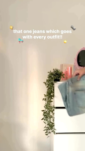 COD LULU Jeans Celana Jeans terbaru kulot Korea Biru muda pinggang tinggi--Baggy Jeans -baggy baggy