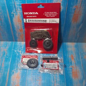 Paket rantai keteng set Kwb plus gear pompa oli+suling tensioner Revo absolute blade 110 revo fit