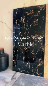 Kawaii Wallpaper-(PAKET 10 PCS) Wallpaper dinding marmer VINYL Marble 30 x 60 cm / Stiker waterproof Lemari dan Kamar mandi