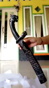 golok fulltanduk super ukir macan bohler n695 asli