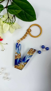 gantungan kunci dan tas terbaru ganci huruf resin lokal warna kombinasi