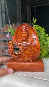 Tượng Gỗ Nhất Tâm Bái Phật để ô tô phòng trà bình an sự bảo hộ tâm linh cao nhất Gỗ sưa kích thước cao 16-12-6cm