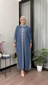 Kaftan Githa Premium Rayon Super Jumbo Busui Dress Nyaman Panjang Tebal