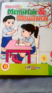 Buku Menjiplak dan Mewarnai PAUD dan TK jilid B Uk besar