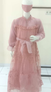 Gamis Anak Tile Kombi Organza