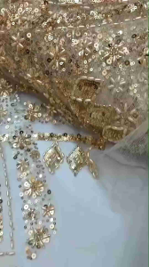 Kain Tille Elisab Full Payet || Bahan Kebaya Meteran