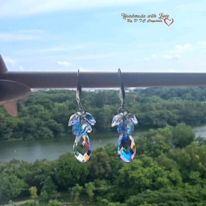 [D.T.C Crystals] Swarovski AB Clear Drop Earrings