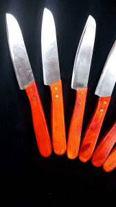 Pisau Baja Tajam & Awet Gagang Kayu & Plastik