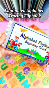 Laminated Alphabet Tracing Flipbook with Free marker Christmas Gift idea