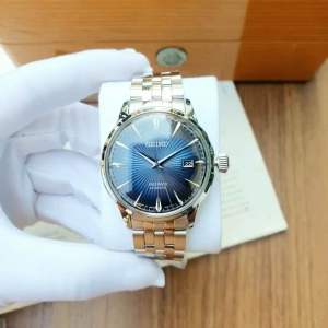 ĐỒNG HỒ NAM CHÍNH HÃNG SEIKO SARY123 (SRPB41J1) Automatic Presagge Cocktail Blue Phong Cách Tinh Tế Và Sang Trọng