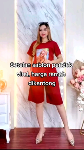 BIG SALE-100RB 3PCS SETELAN SABLON WANITA KEKINIAN ONE SET SABLON WANITA KEKINIAN