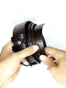 Ikat Pinggang Kulit Buaya/Sabuk Kulit Buaya/Gesper Kulit Buaya Leather Belt