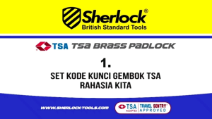 Gembok TSA Travel Sherlock Combination 3 Codes ABS Body (Original TSA) Gembok Koper - Gembok Nomor - Sherlock Tool