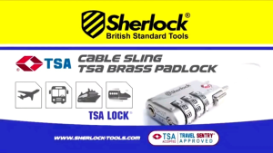 Sherlock Gembok TSA Travel Sling 3 Codes Zinc Alloy Body Original - Gembok Nomor Kabel - Sherlock Tool