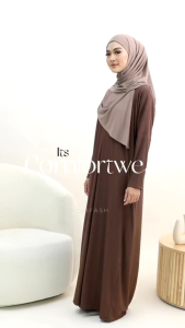Suri Hati Kaftan - Long Sleeve Muslimah Kaftan Jubah Muslimah Ironless Jubah Long Dress Long Kaftan Ironless Kaftan Abaya Ironless Abaya