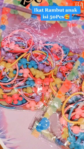 P201 Ikat Rambut Anak 50pcs Karakter Lucu