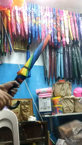 Vibrant 23-Inch Rainbow Umbrella with 10 Ribs - Your Stylish Companion for Sunny and Rainy Days Celebrating LGBT Pride