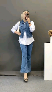 alexa set/alexa set jumbo/sasya set/setcel/setelan celana/setelan denim/setelan wanita/setelan jeans