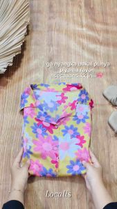 One Set Piyama Rayon Dewasa Wanita Busui Friendly