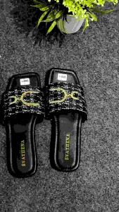 SVATHENA SANDAL WANITA SELOP ELEGAN BUSA TEBAL/SENDAL CEWEK TEPLEK TREND TERBARU