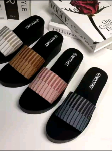 Arkn Sandal Wedges Import Kombinasi Dua Warna Terbaru2024