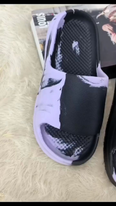 Sandal Slop Wanita Loreng Dasar Hitam 965W Size 36-40 Hema