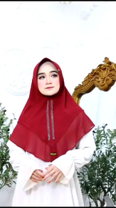 Hijab Ananda 2 layer permata ceruty babydoll size M