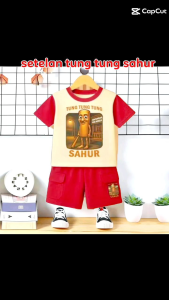 SETELAN TUNG TUNG SAHUR ANAK LAKI LAKI 1-6 TAHUN BAJU ANAK VIRAL ONE SET TUNG TUNG ANAK