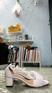 Dây phụ kiện chuỗi ngọc buộc nơ ruy băng thay thế quai giày vòng qua cổ chân siêu đẹp thời trang chắc chắn