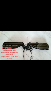 LAMPU REFLEKTOR LED MATA KUCING ALL NEW FORTUNER 2016 ON RGB RUNNING SEN MIKA HITAM