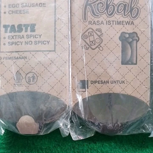 1PACK isi 25pcs Bungkus Kebab Coklat / Bungkus Kebab