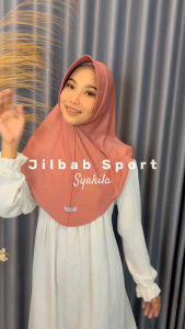 Jilbab Sport Syakila | Kerudung Sport Menutup Dada | Hijab Instan Jersey Premium By Nayy.s