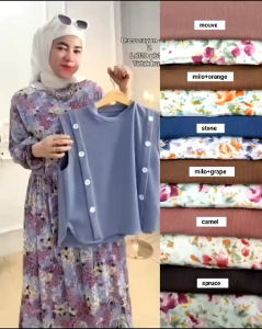 Dress plus rompi rajut terbaru