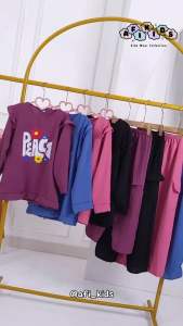 PEACE SET KIDS (3THN-13THN) CELANA CARGO CRINKLE PRINTING | SETELAN PEACE ONE SET ANAK REMAJA | SETELAN ANAK KEKINIAN | SETELAN ANAK PEREMPUAN | ONE SET KOMBINASI POLOS | OOTD ANAK REMAJA | BAJU ANAK 3 TAHUN | SETELAN ANAK 5 TAHUN | BAJU ANAK PEREMPUAN