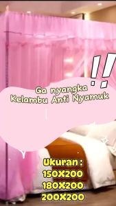 Kelambu Tempat Tidur Polos Anti Nyamuk Jumbo Tebal Termurah Terbaru 200x200 180x200 160x200