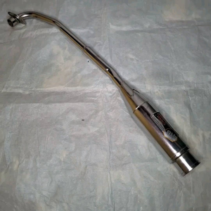 Knalpot Racing RoadRace Chrome UNIVERSAL MOTOR BEBEK SUPRA JUPITER Z SMASH SHOGUN KAZE ASTREA Grand Netral Supra Supra X jupiter z Astrea Grand Smash Shogun Vega R Vega ZR C70 Motorcycle