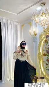 GAMIS UKIR CERUTY BY SHR Maxi Dress Lebaran Mewah Ceruty Motif All Size Fit XL