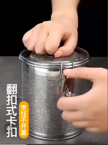 OHHDEER Multi-Purpose Spice Filter Stainless Steel Seasoning Strainer Spice Bag Tea Infuser with Hanging Chain 不锈钢微孔卤料篮