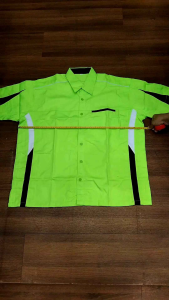 Sale Jual Murah Kemeja Seragam Kerja Bahan Dril Lengan Pendek uk XXXL saja
