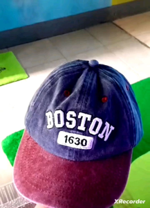 T.I - Topi Bisbol Anak Boston 1630 Denim Washed Kombinasi Baseball Hat Import