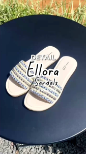 Sandal wanita flat terbaru ONE LOVE Seri ELLORA yang cantik dengan bahan yg empuk memakai sol karet premium yang anti slip dan anti licin serta lentur