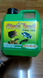 ฟังจี้ไซค์สำหรับสัตว์น้ำทุกชนิด(ละลายน้ำสาดลงบ่อ)ขนาด1ลิตร