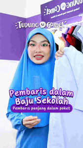 Baju kurung Sekolah Berzip Poket TudungSiComel TSC