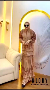 ALODY ASMI  Baju Dress set Hijab Wanita Muslimah Asmi set Hijab by Alody .