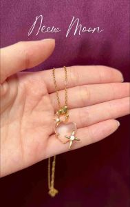 ♡ สร้อยคอรูปหัวใจสีขาวนวล สีทอง สีเงิน